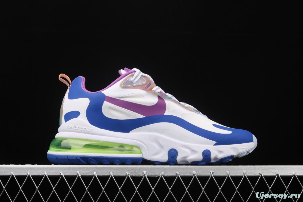 NIKE Air Max 270React new high-frequency mesh hollowing out function half-palm air cushion running shoes CW0630-100