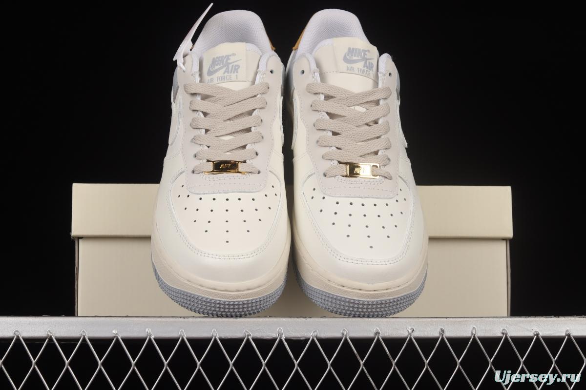 NIKE Air Force 1'07 Low Off-White Brown Low-Top Sports Casual Sneakers CW2288-702