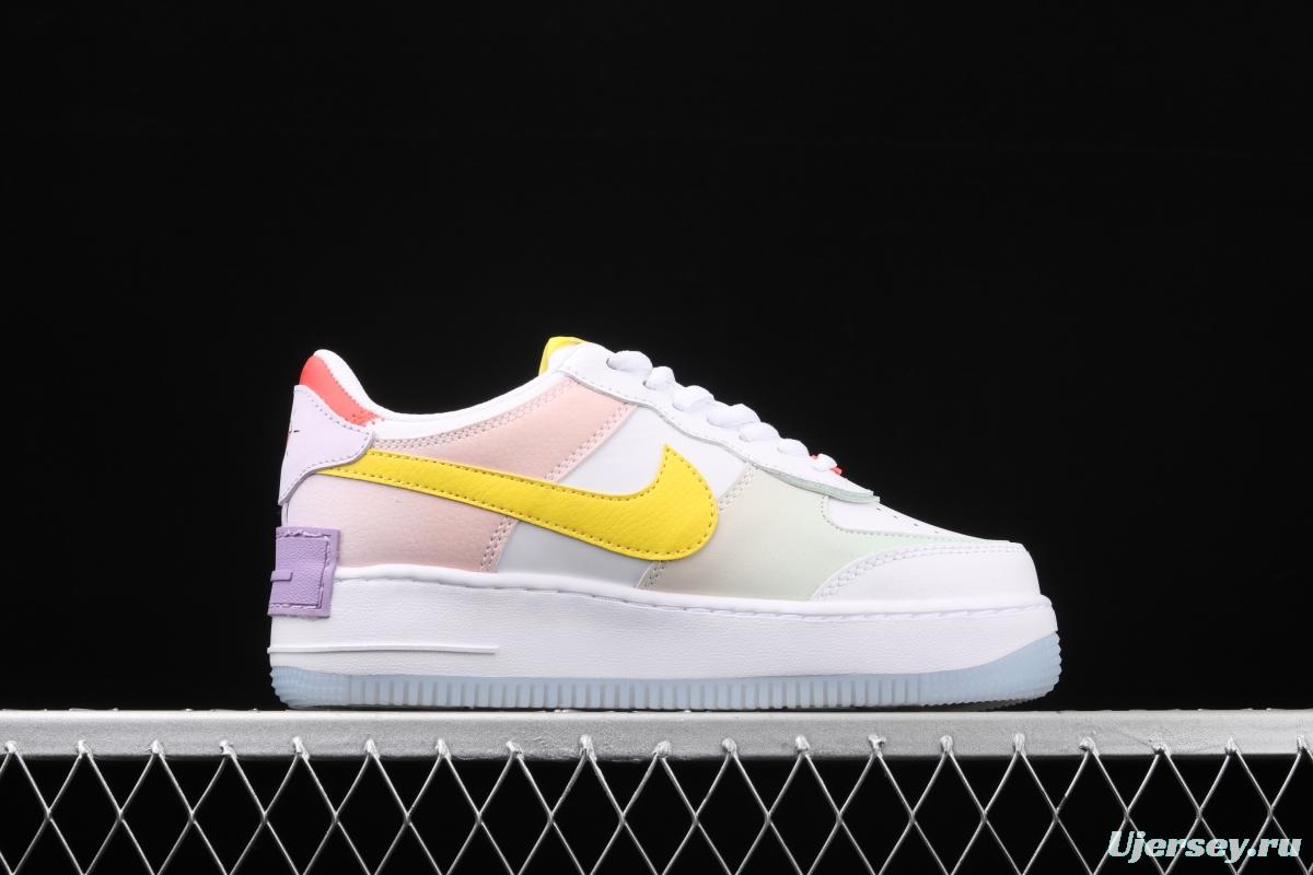 NIKE Air Force 1 ShAdidasow light weight heightened low-top board shoes CW2630-141,