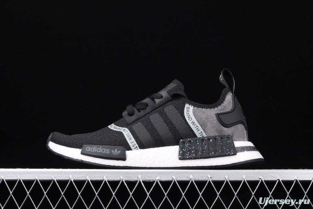 Adidas NMD_R1 Boost Originals Taping F36801 Black Samurai