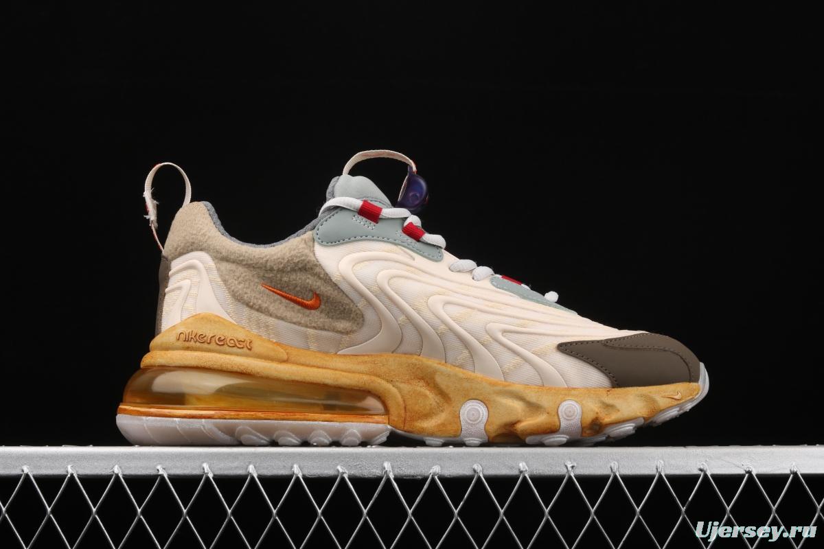 Travis Scott x NIKE Air Max 270React TS co-branded half-palm air cushion running shoes CT2864-200