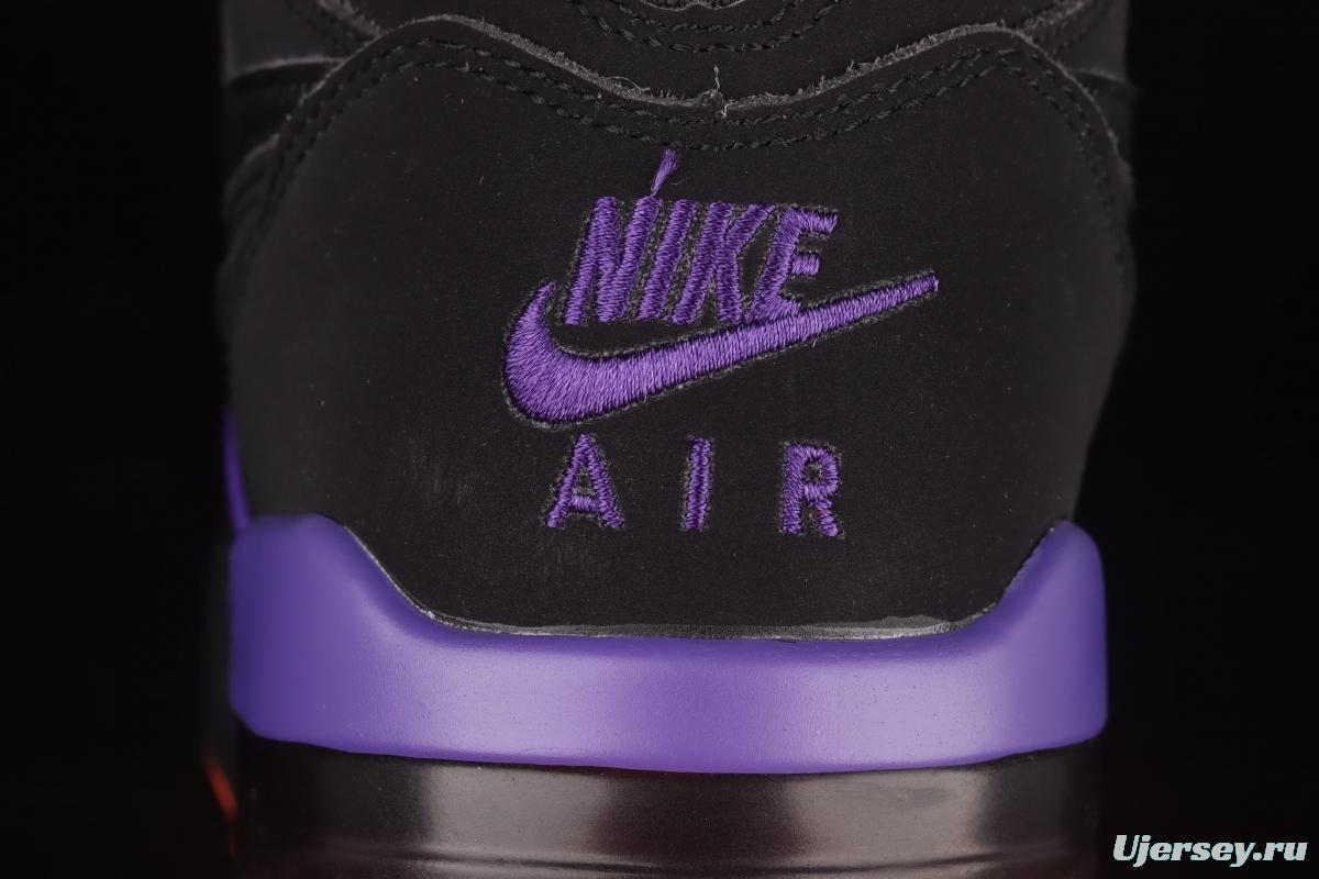 NIKE Air Flight 89 black and purple air cushion basketball shoes CU4838-001