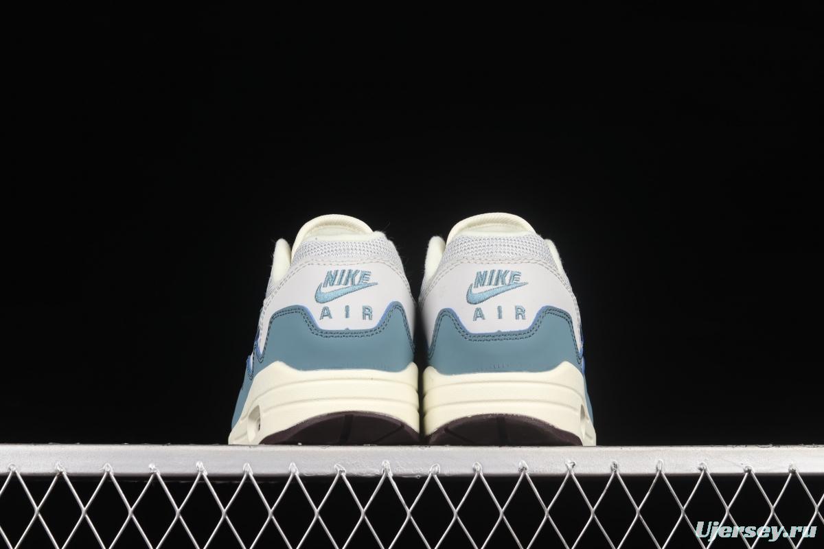 Patta x Nike Air Max 1 joint style suede spliced half-palm air cushion vintage running shoes DH1348-004