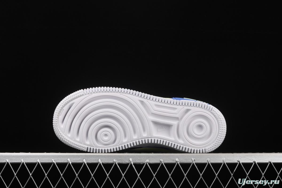 NIKE Air Force 1 ShAdidasow light weight heightened low-top board shoes CJ1641-100