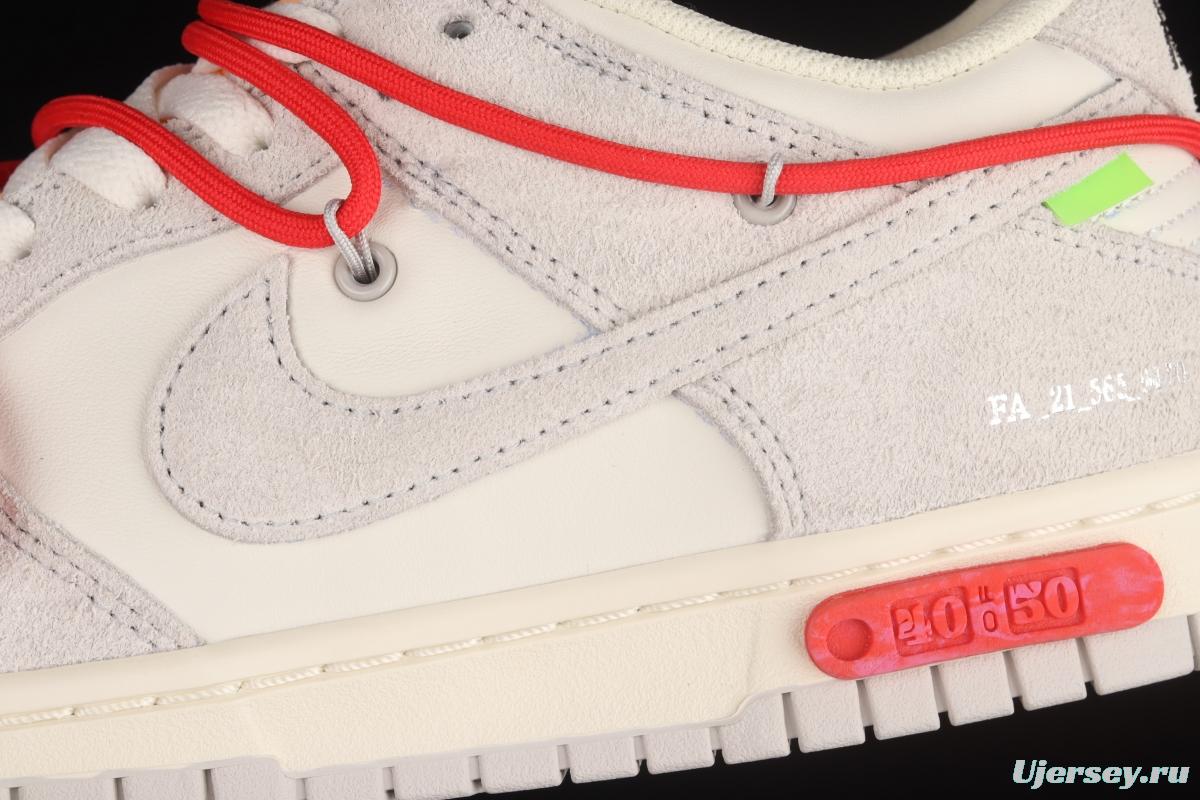 OFF-White x NIKE DUNK Low OW suede SB buckle rebound fashion casual board shoes DJ0950-103