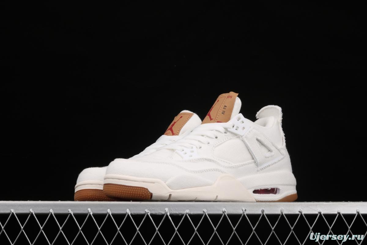 Levi's x Air Jordan 4 Levi co-signed tannin white AO2571-100