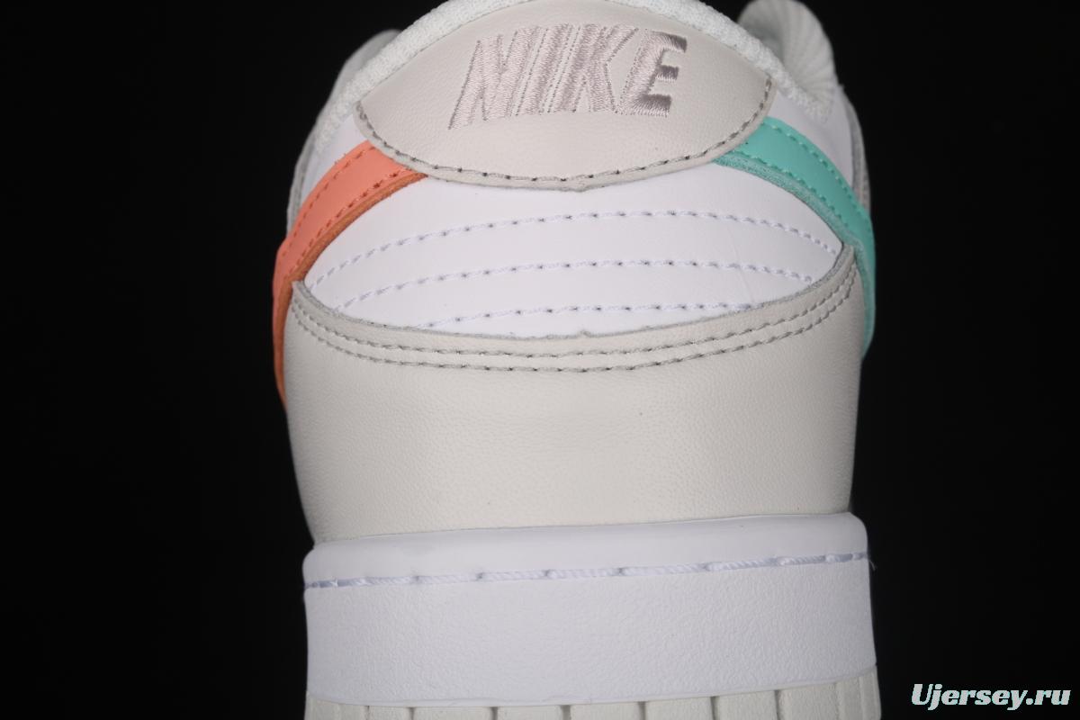 NIKE DUNK SB Low ivory splicing color matching sports skateboard shoes CW1590-101