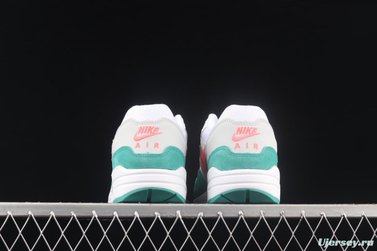 NIKE Air Max 1 gray-white and green half-palm air cushion retro running shoes AH8145-106