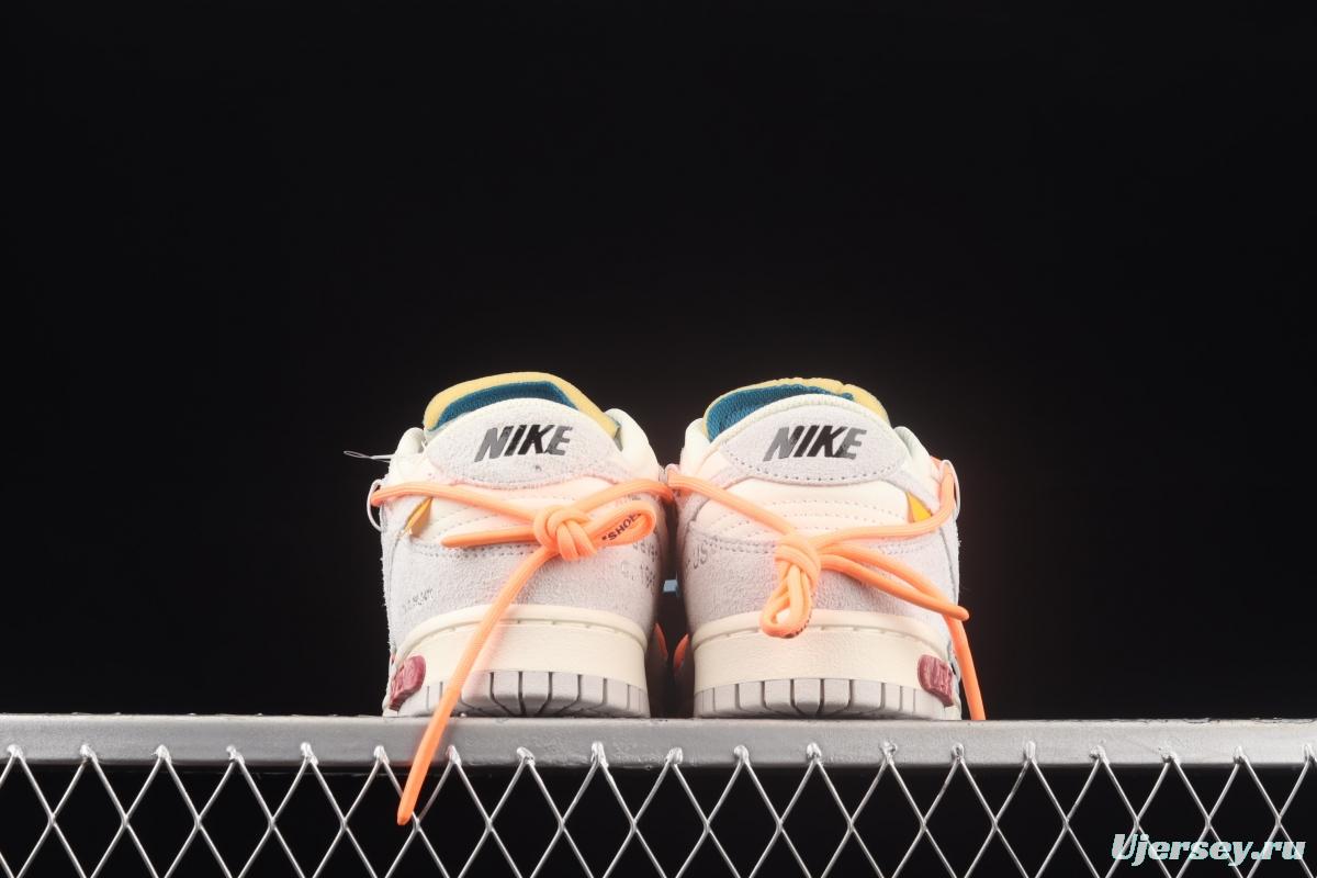 OFF-White x NIKE DUNK Low OW suede SB buckle rebound fashion casual board shoes DJ0950-119