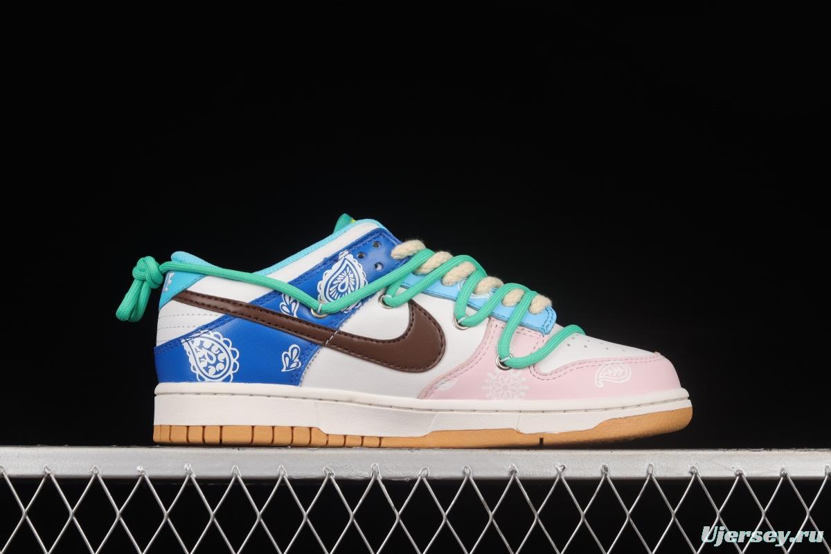 NIKE DUNK Low SE Free .99 Cashew Flower SB Buckle Shredded Backboard Fashion Casual Sneakers CZ2496-100