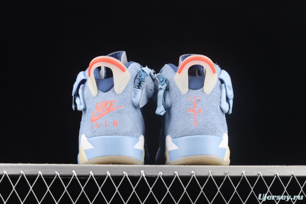 Travis Scott x Air Jordan 6 Cerulean Joint name Sky Blue DH0690-400