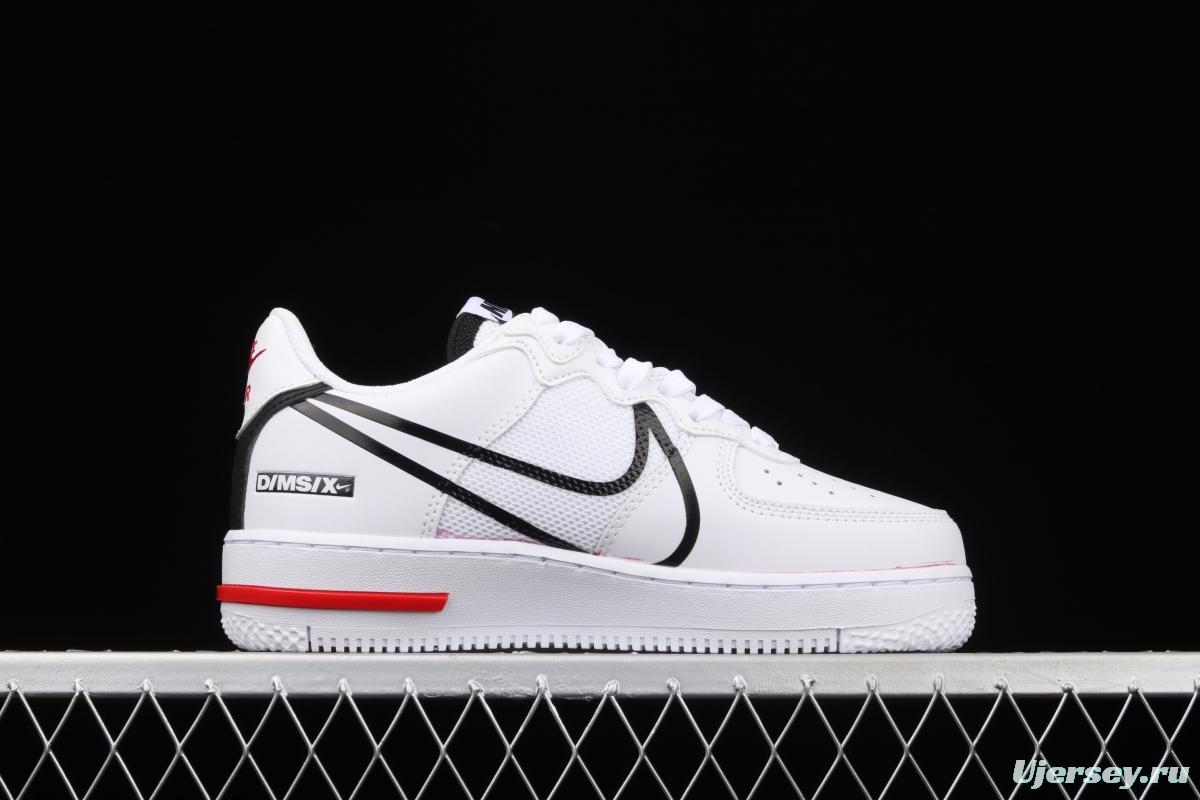 NIKE Air Force 1 React big hook analysis of low-top sports leisure board shoes CD4366-100