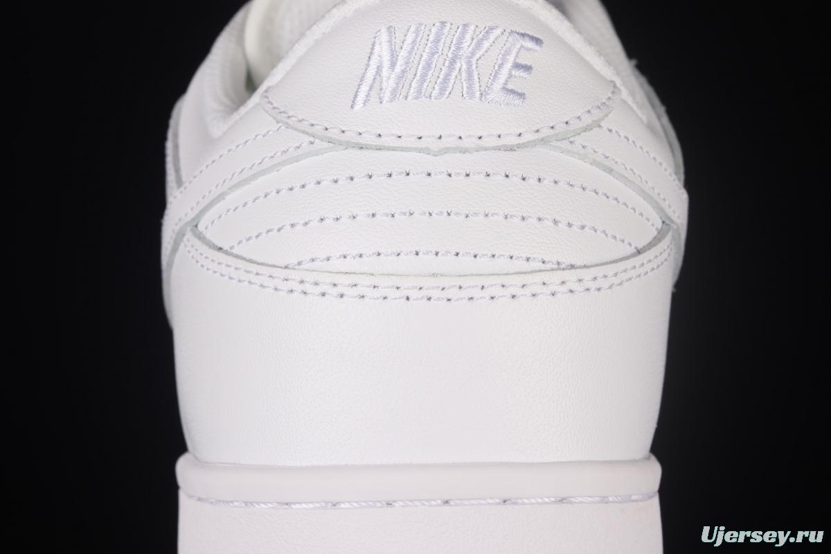 NIKE SB DUNK Low Prm Triple White pure white color SB buckle rebound fashion casual board shoes DD1503-109