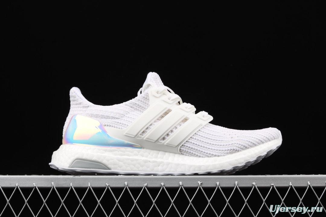 Adidas Ultra Boost 4.0Iridescent BY1756 fourth generation knitted striped white laser UB