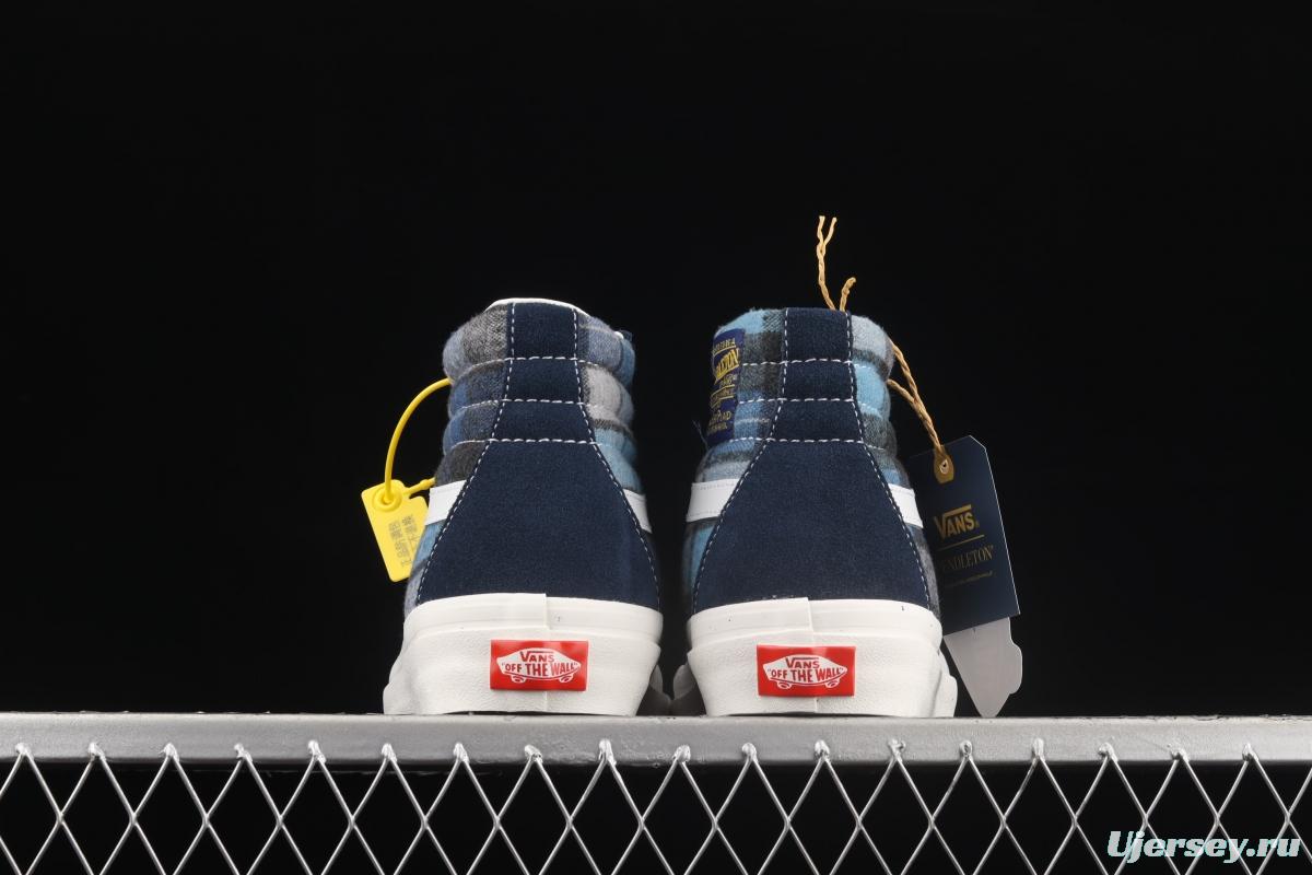 Vans Sk8-Hi x Pendleton joint name plaid series high-top casual board shoes VN0A38GF9GS