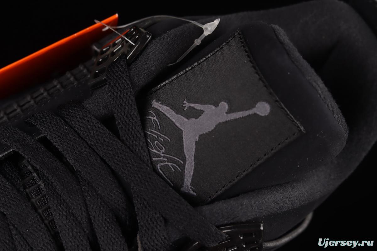 Air Jordan 4 Retro Black Cat black cat head frosted CU1110-010