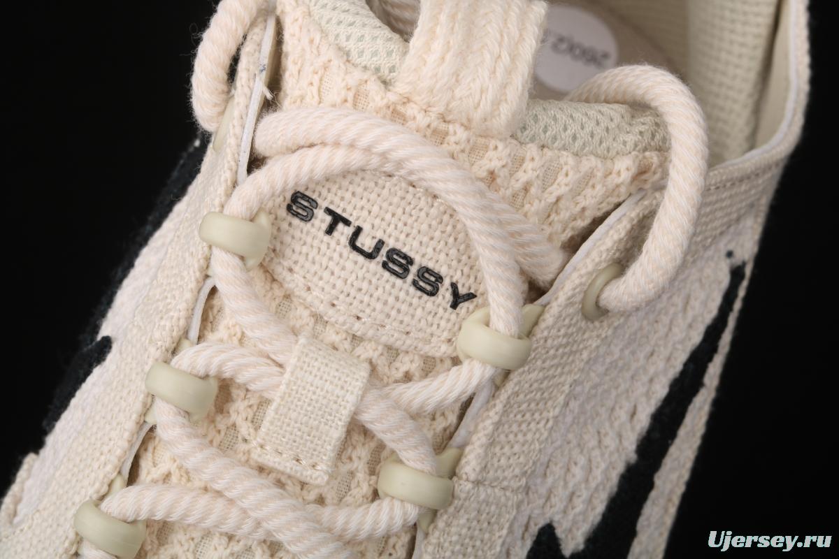 Stussy x NIKE Air Zoom Spiridon Caged 2 Spieli prison East cage 2 generation milky white linen black cloth CQ5486-200