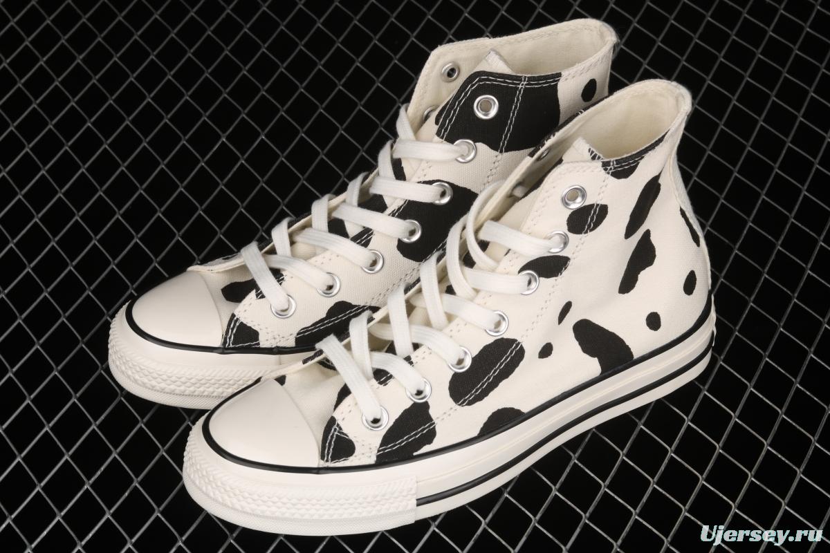 Converse 21ss All Star US Cow Spot Japanese Converse vintage cow pattern high upper shoes 1SC563