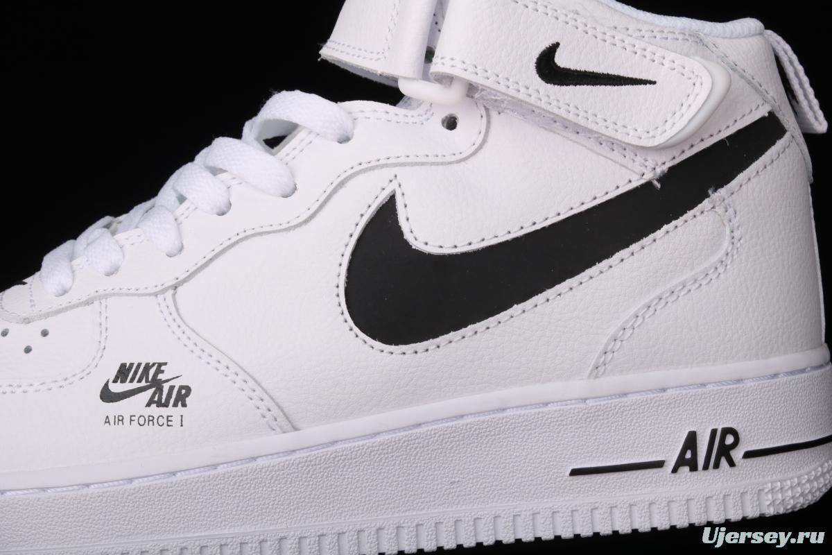 NIKE Air Force 1 Mid Premium ShAdidasow grey all-white side Logo3M reflective board shoes CV3039-108