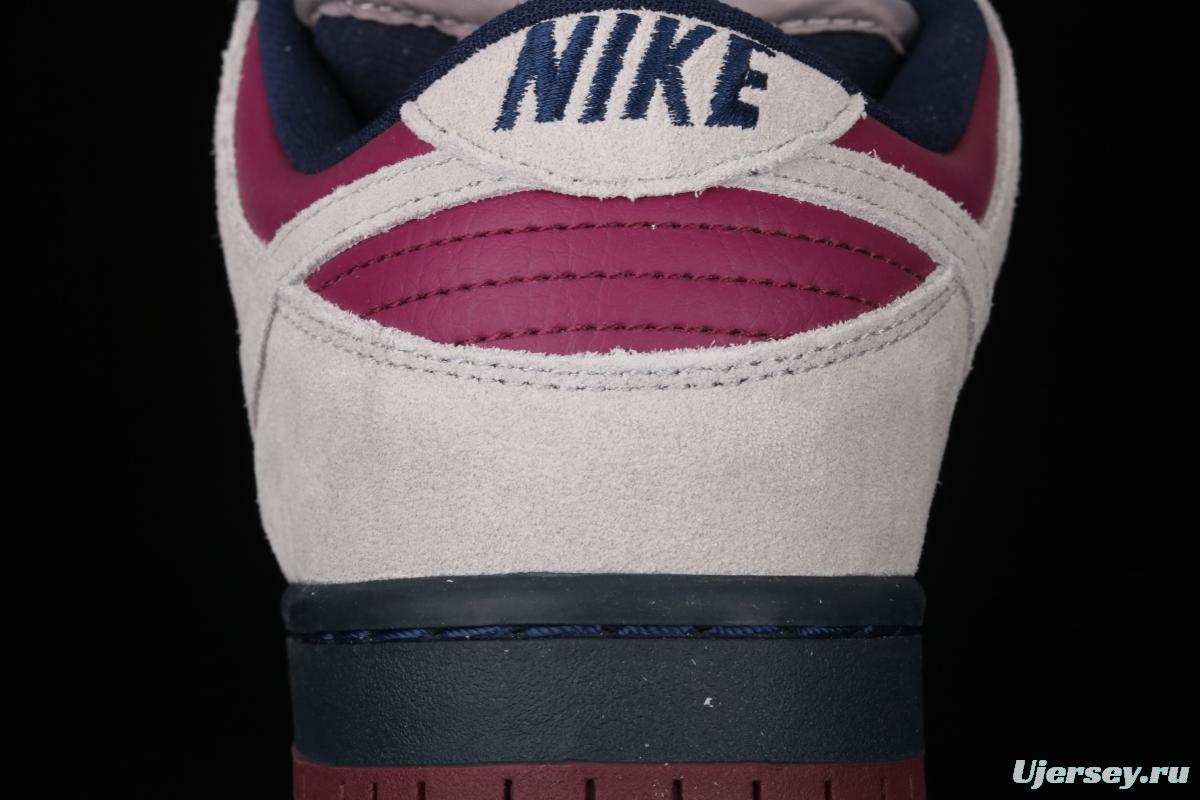 NIKE DUNK Low SB True Berry Bordeaux red and gray dunk series low-side leisure sports skateboard shoes BQ6817-001