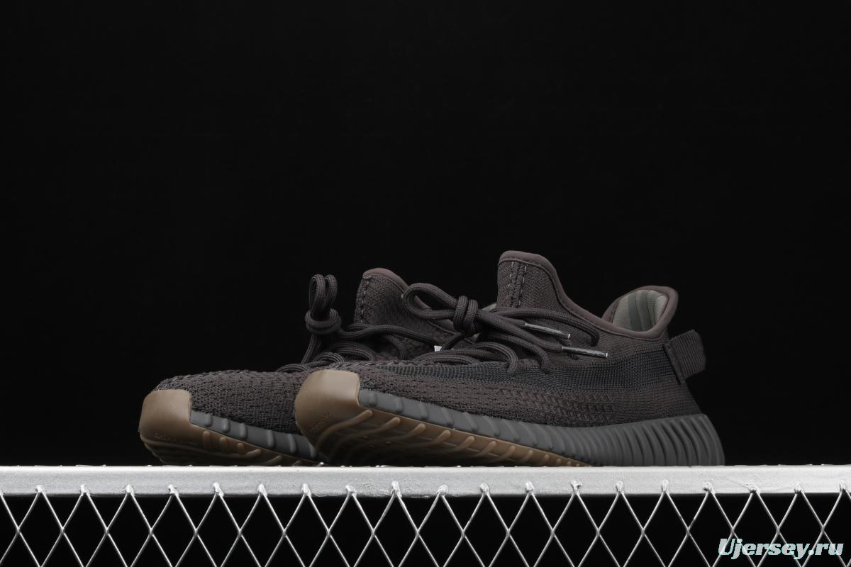 Adidas Yeezy Boost 350V2 Cinder FY2903 Darth Coconut 350 second generation hollowed-out side transparent rubber black angel color