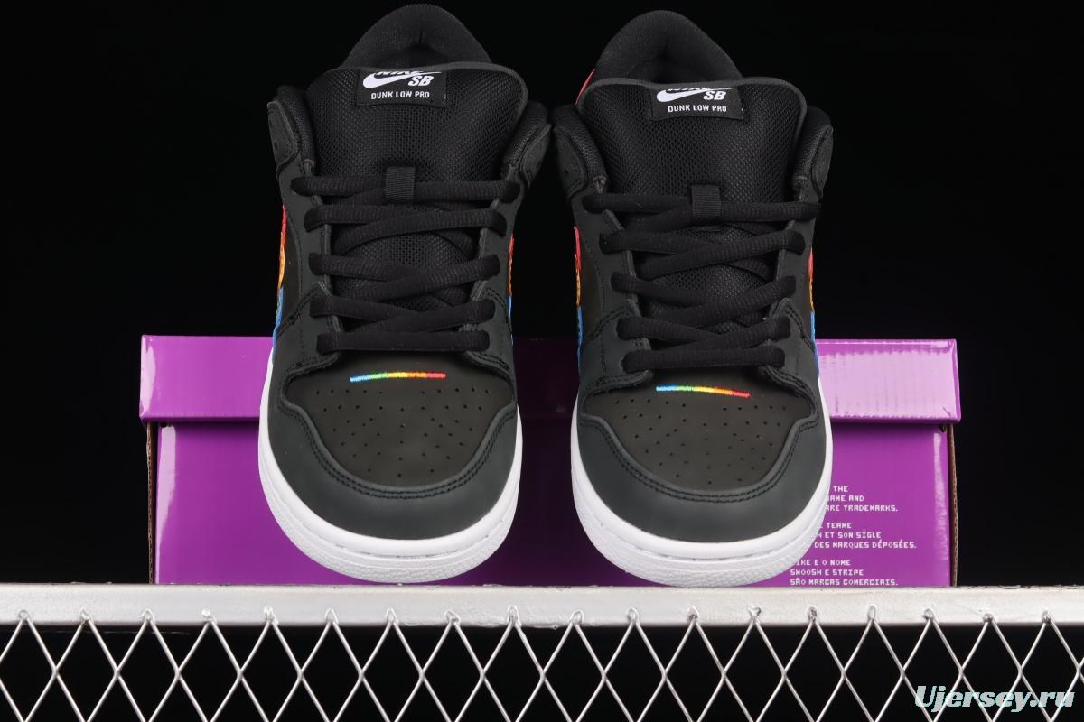 Polaroid x NIKE SB DUNK Low Black Rainbow Polaroid Joint SB Retro Casual Sneakers DH7722-001