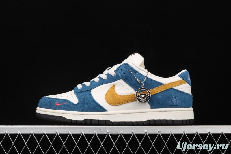 Kasina x NIKE SB DUNK Low co-signed blue and yellow retro low-top leisure sports skateboard shoes CZ6501-100