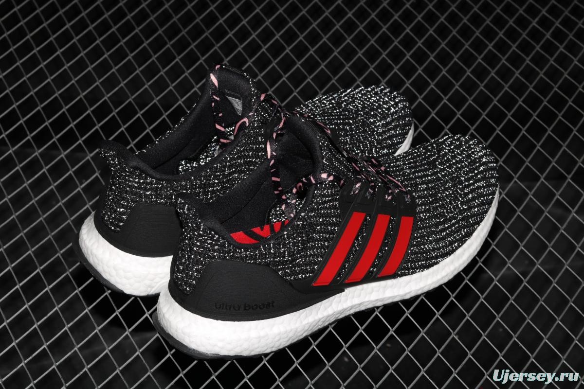 Adidas Ultra Boost 4. 0 Black Red F35231 Das fourth generation knitted striped black and red UB