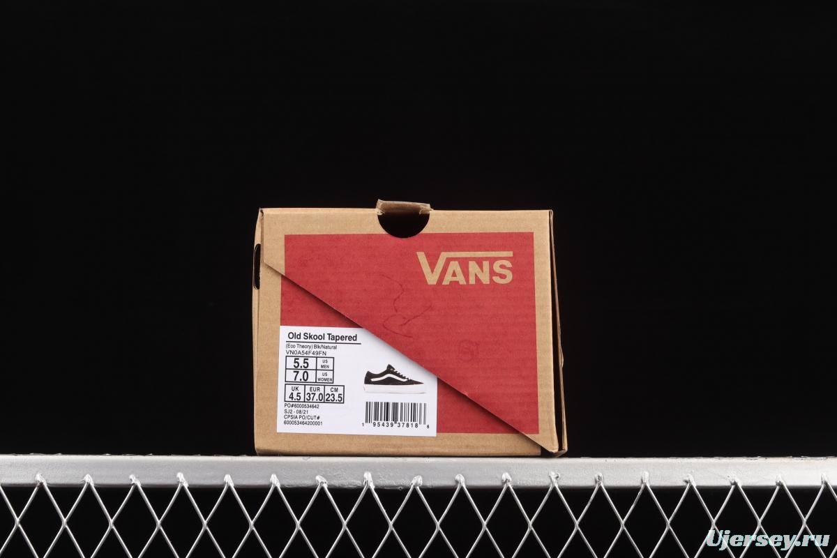 Vans Old Skool Tapered black and white classic low-top casual shoes VN0A54F49FN