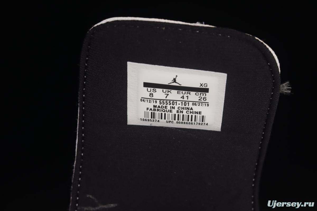 Air Jordan Hydro V Retro Flying Man Velcro Slippers 555501-101