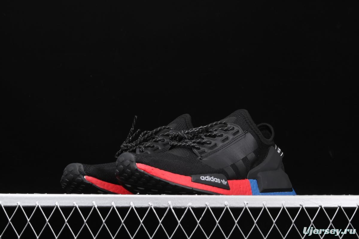 Adidas NMD R1 Boost V2 FW5328 second generation elastic knitted face running shoes