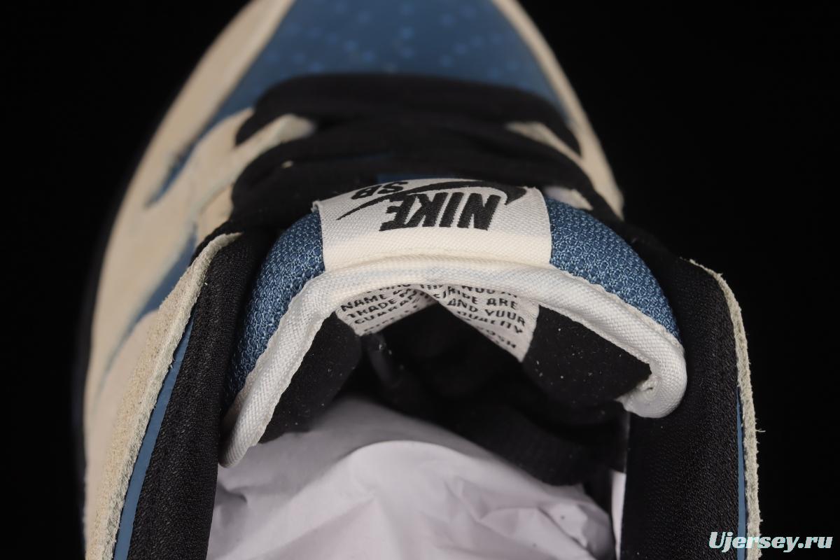 NIKE DUNK Low SB Pro blue and white dunk series low-top casual sports skateboard shoes BQ6817-200