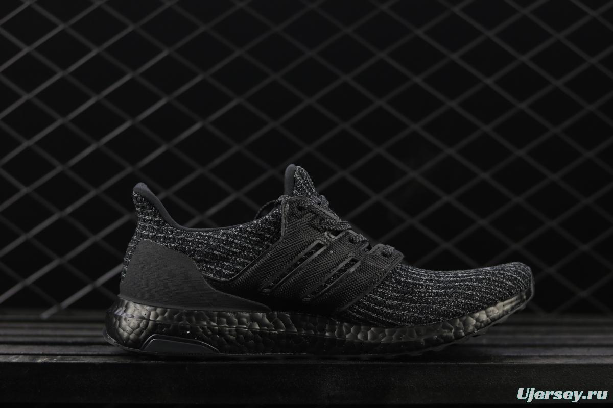 Adidas Ultra Boost 4.0BB6171 fourth generation knitted striped gray-black UB