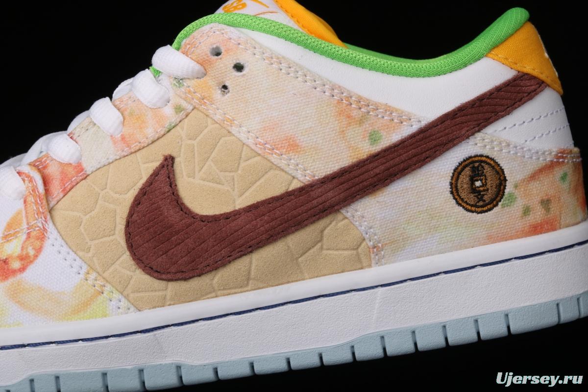NIKE SB DUNK Low CNY joint style Chinese mandarin duck tie-dyed low-top skateboard shoes CV1628-800