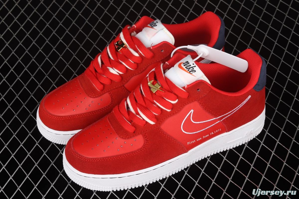 NIKE Air Force 11407 Low China Red embroidery Hook low-top casual board shoes DB3597-600