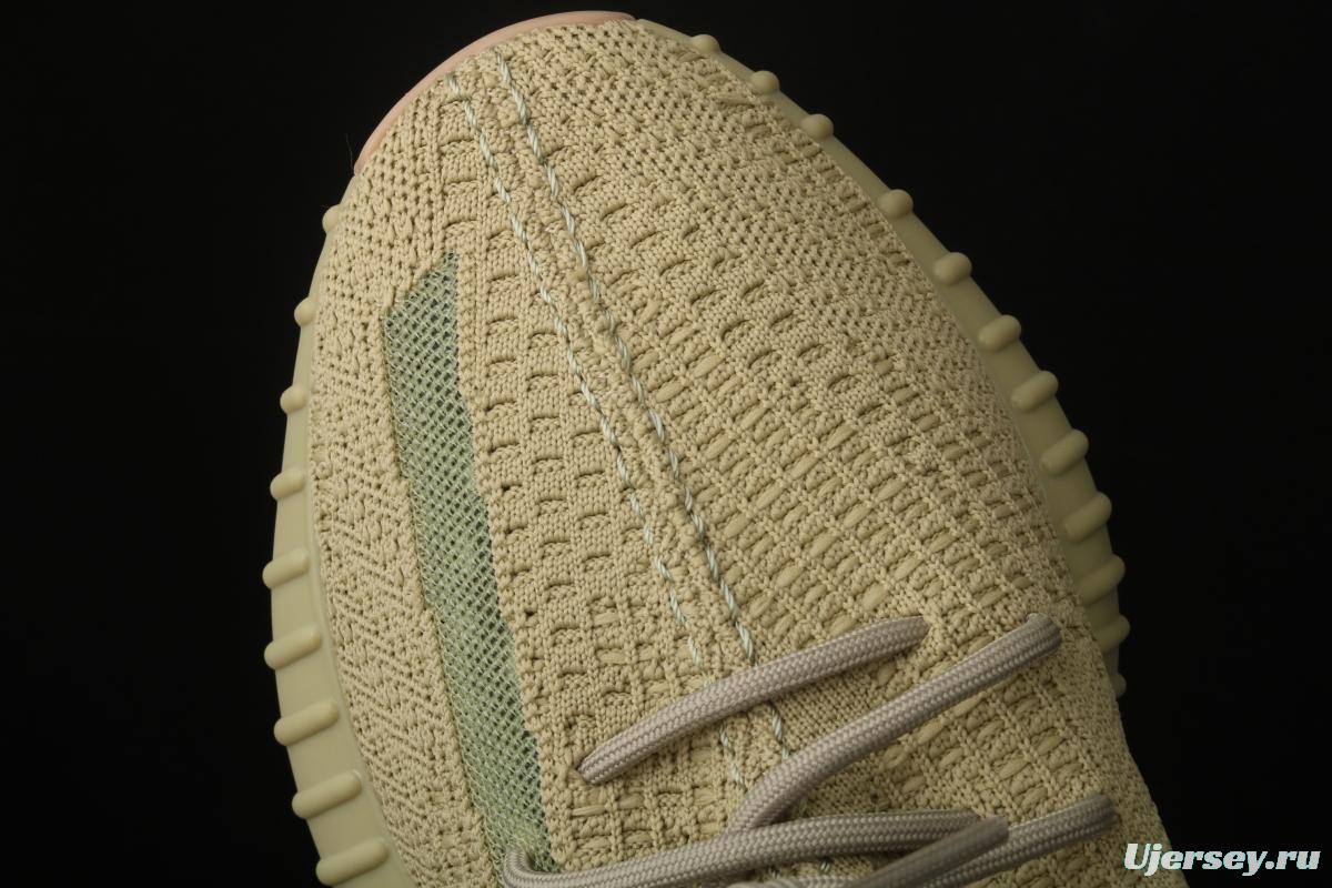 Adidas Yeezy 350 Boost V2 Sulfur FY5346 Darth Coconut 350 second generation hollowed-out matcha green color matching