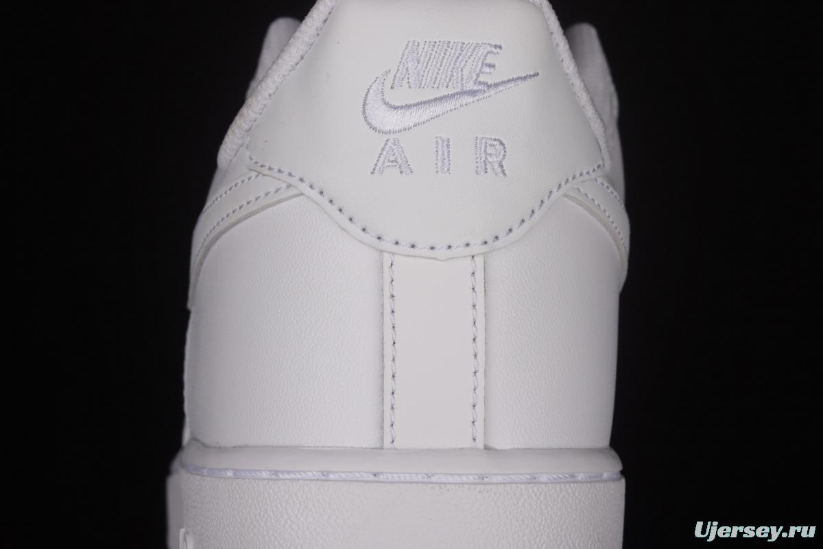 NIKE Air Force 1o07 Low raw rubber all-white low-top casual board shoes DJ2739-100