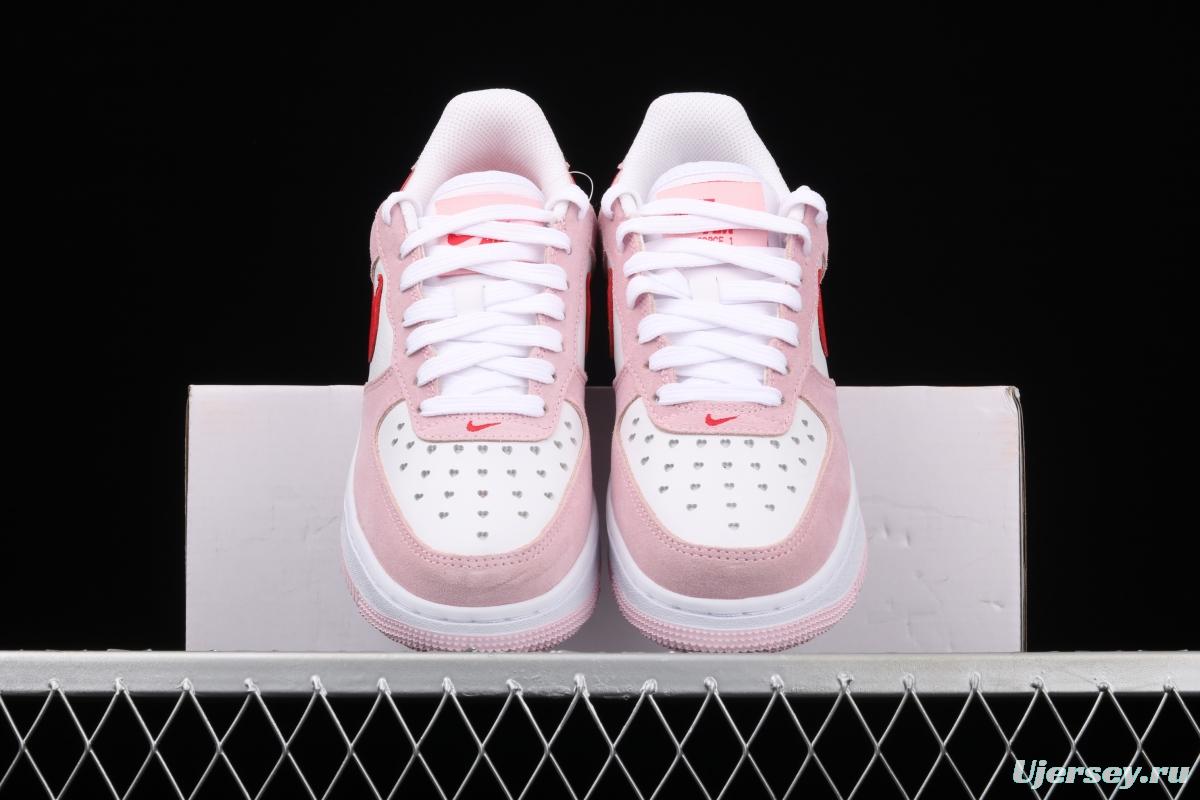 NIKE Air Force 11607 QS Pink Valentine's Day PEACEMINUSONE same style DD3384-600