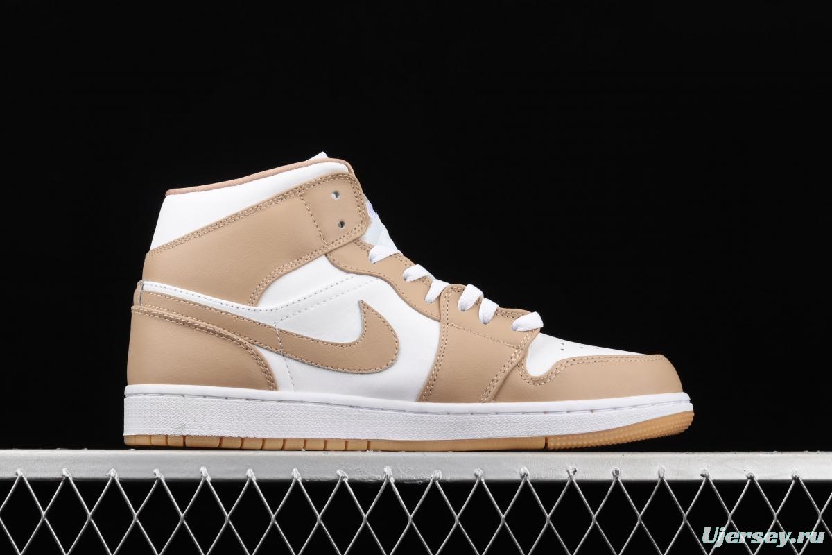Air Jordan 1 Mid ephedra medium side cultural basketball shoes 554724-271