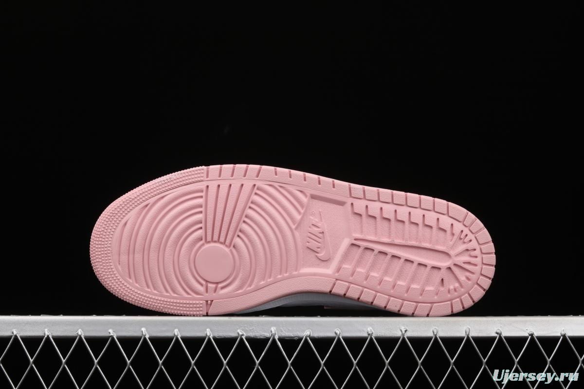 Air Jordan 1 Zoom Air CMFT pink glaze cherry pollen high top basketball shoes CT0979-601