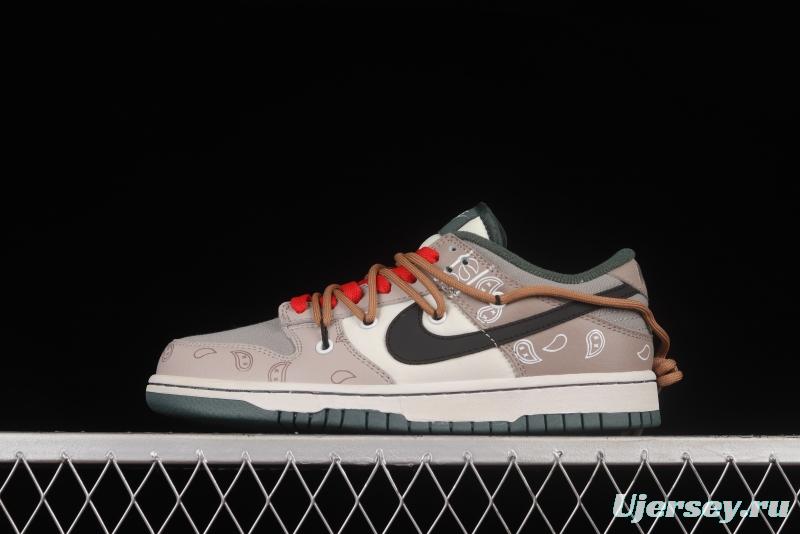 NIKE DUNK Low Retro Vibe style distressed deconstructed shoelaces tan SB low-top sneakers DH0957-100