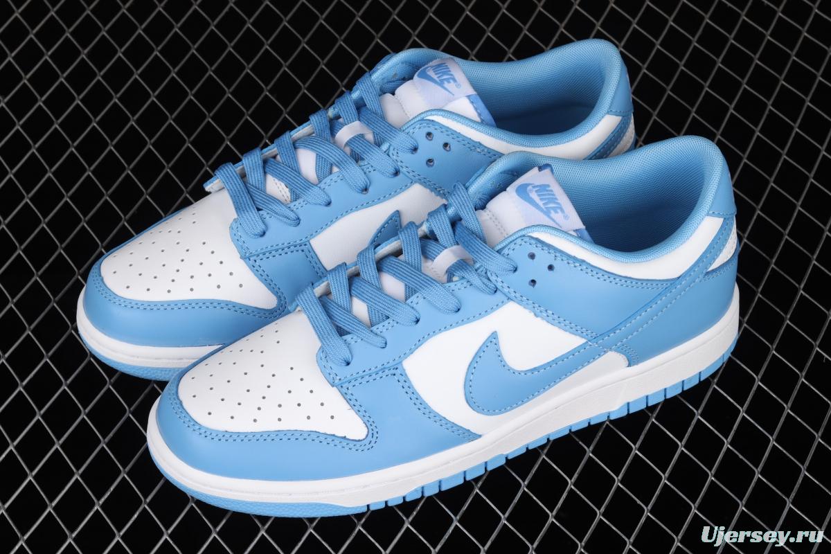 NIKE DUNK Low University Blue White Blue North Carolina White Blue Slam Dunk Series low side Leisure Sports Skateboard shoes DD1391-102