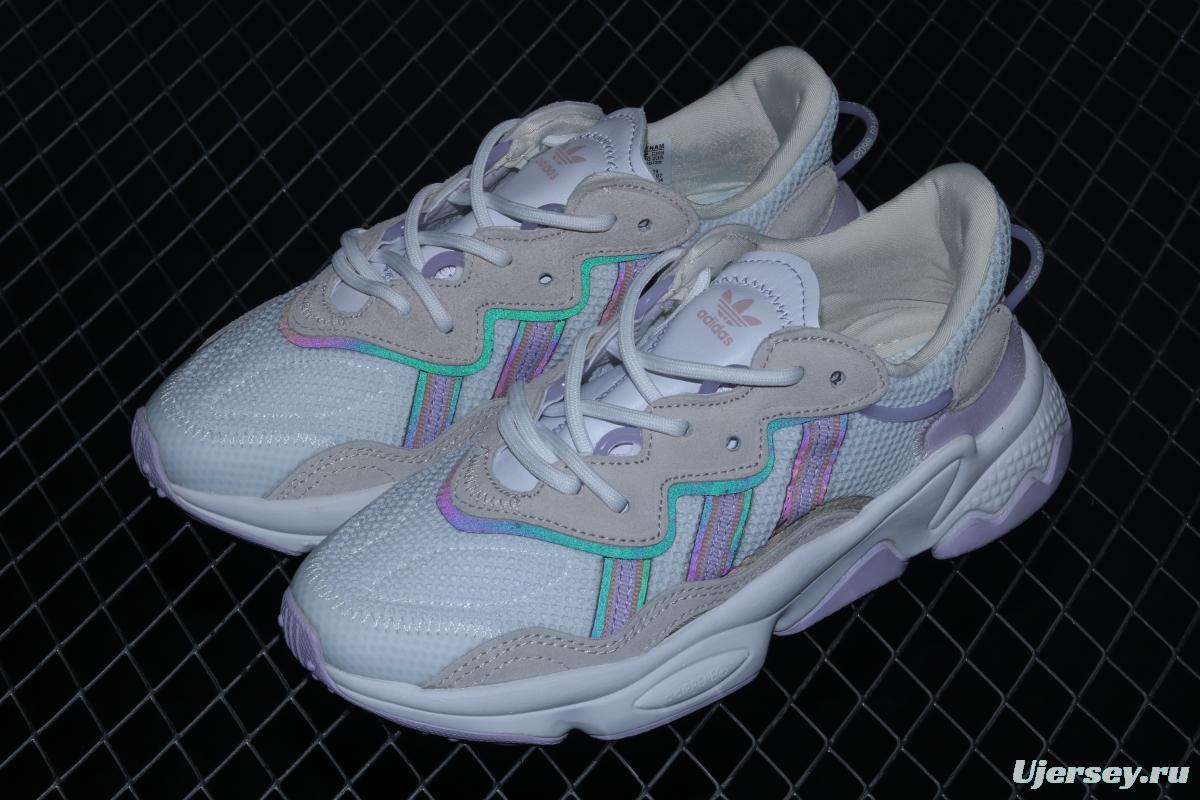 Adidas Originals Ozweego W FY3129 Darth clover retro 3M reflective breathable running shoes