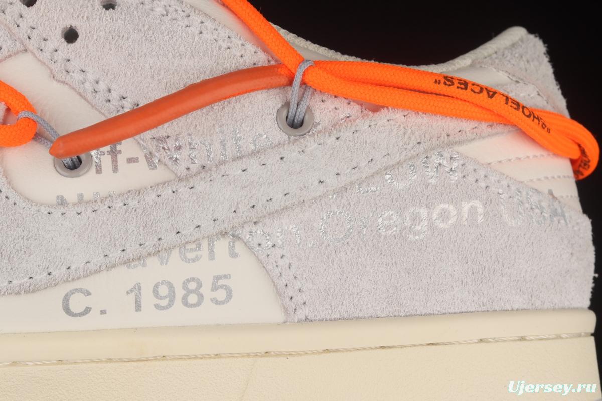 OFF-White x NIKE DUNK Low OW SB buckle rebound fashion casual board shoes DJ0950-108