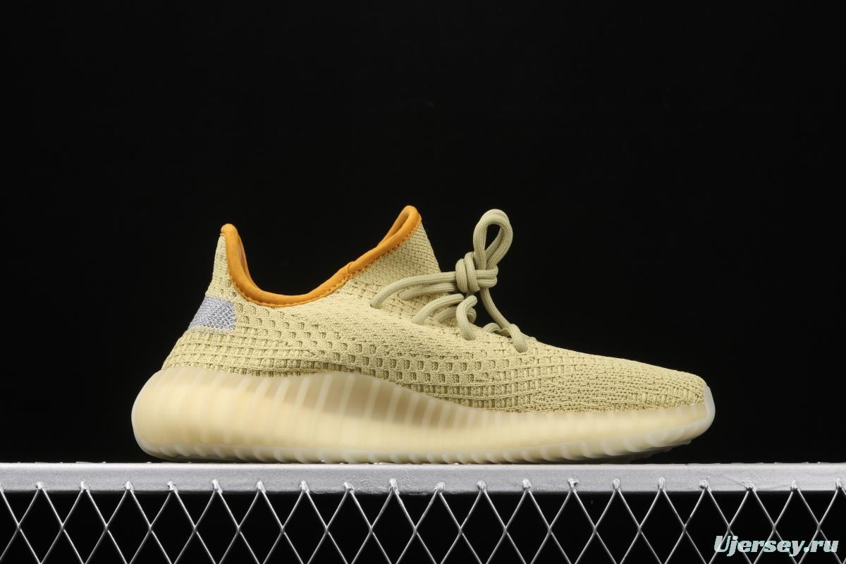 Adidas Yeezy Boost 350V2 Marsh FX9034 Darth coconut 3502nd generation coconut banana yellow side is full of stars