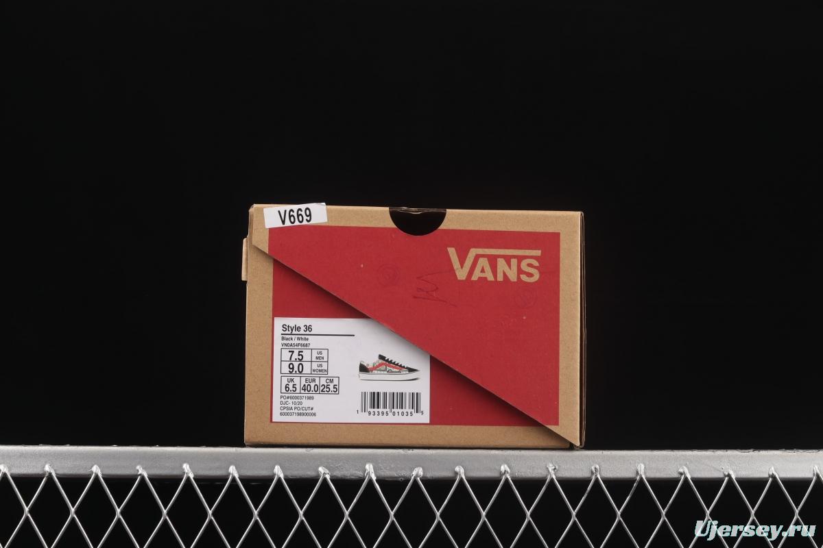 Vans Style 36 Moroccan style theme series high top leisure sports board shoes VN0A54F6687