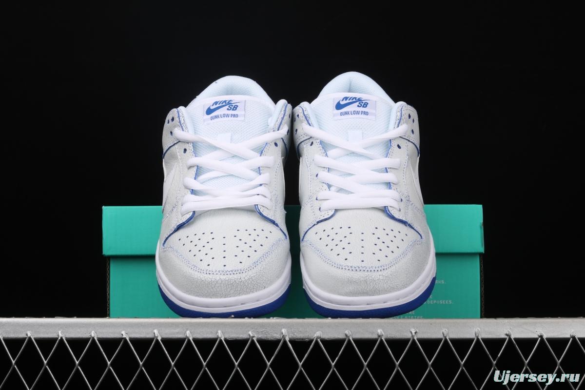 NIKE SB DUNK Low Pro Magnolia QQ crack ice blue blue porcelain sports skateboard shoes CJ6884-100