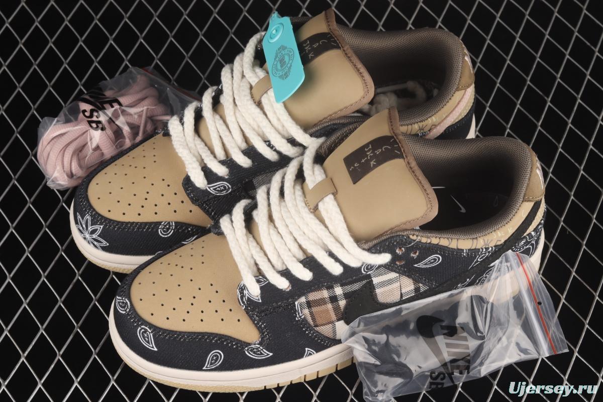 Travis Scott × SB DUNK joint name board shoes cashew fruit CT5053-001