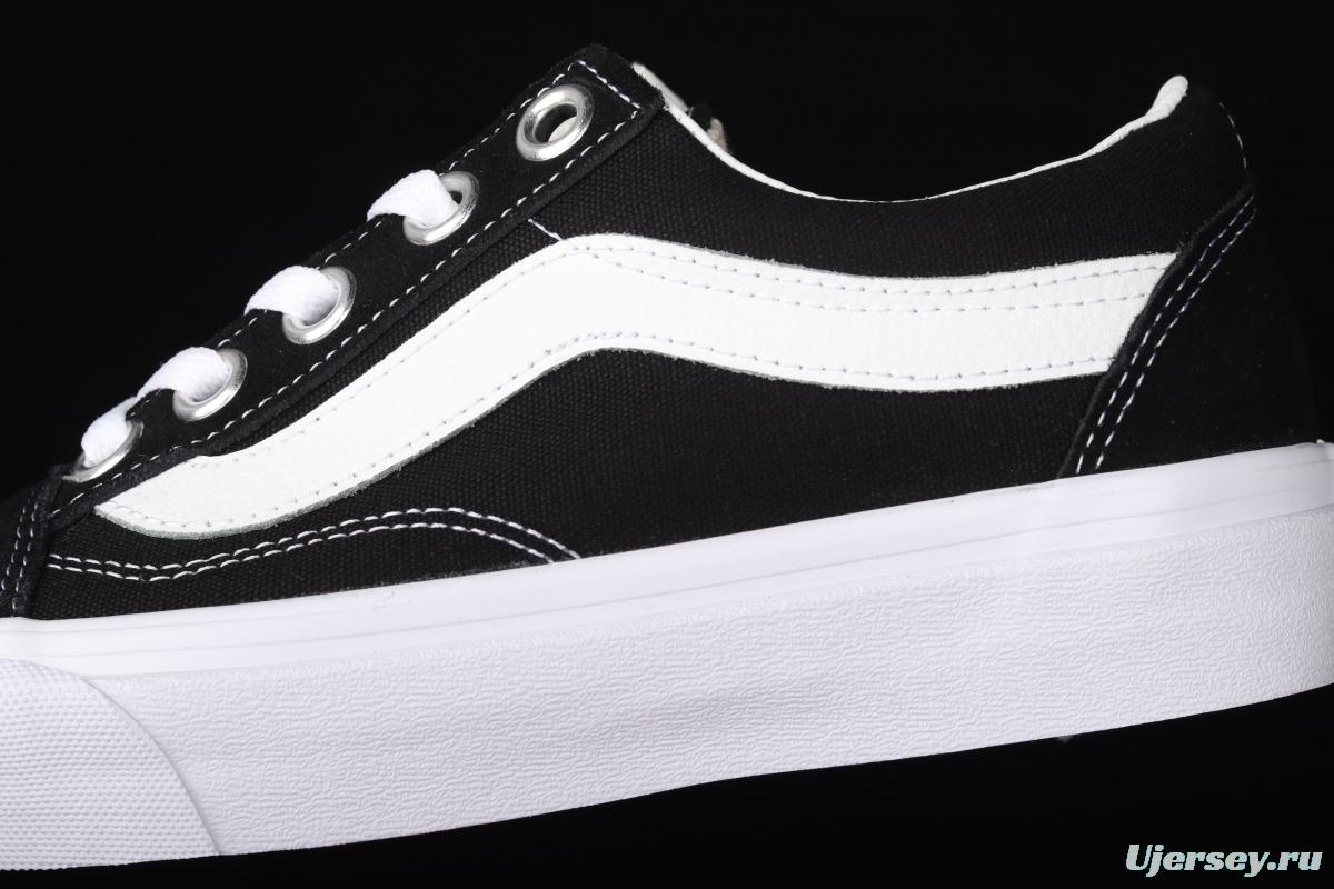 Vans Old Skool OS black and white side wide stripes LOGO low-top trendy sneakers VN0A3WLY6BT