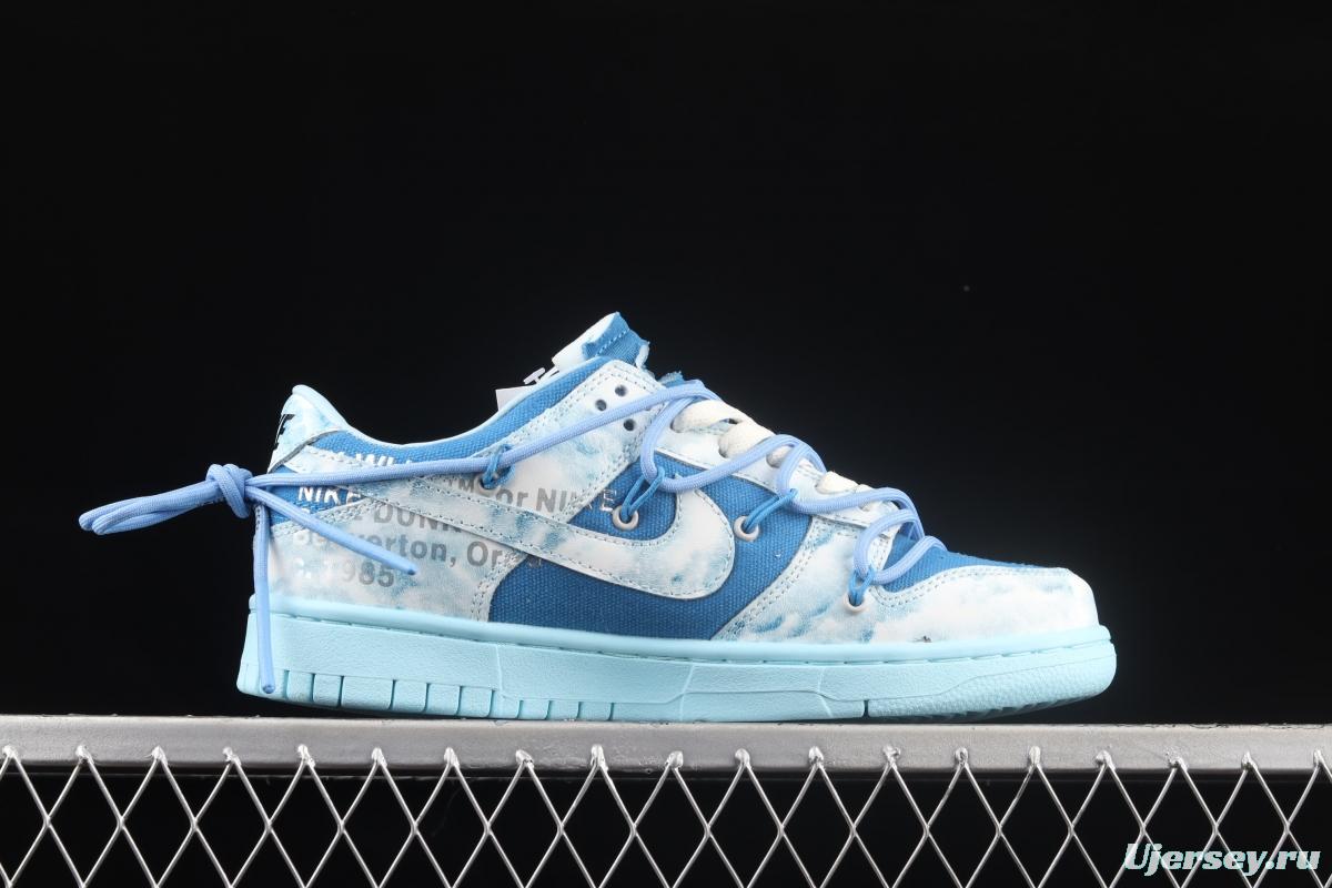 OFF-White x NIKE DUNK Low OW SB buckle rebound fashion casual board shoes DM1602-113